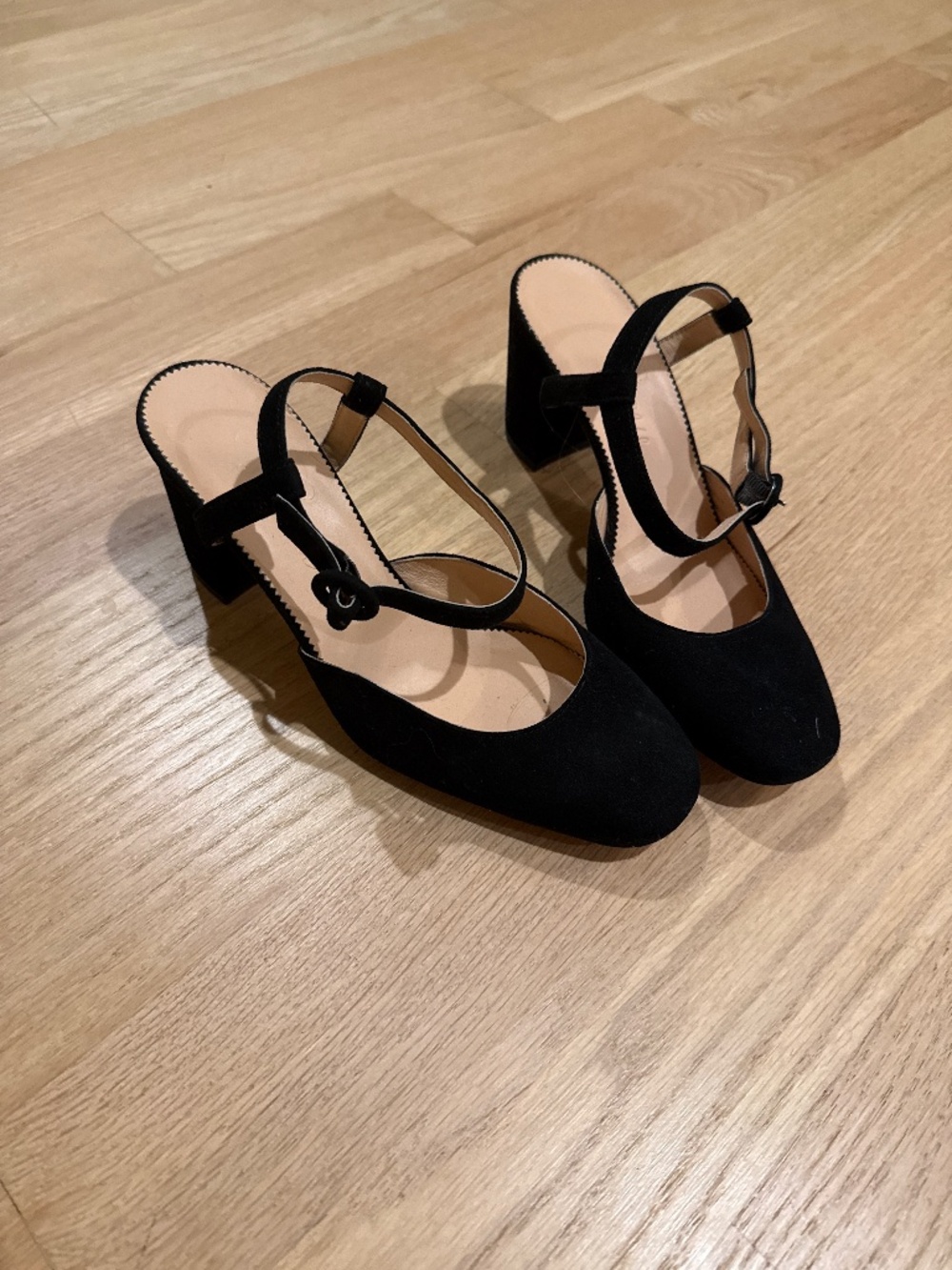 Jcrew black suede high heels